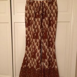 Paisley Print Bell Bottom Pants